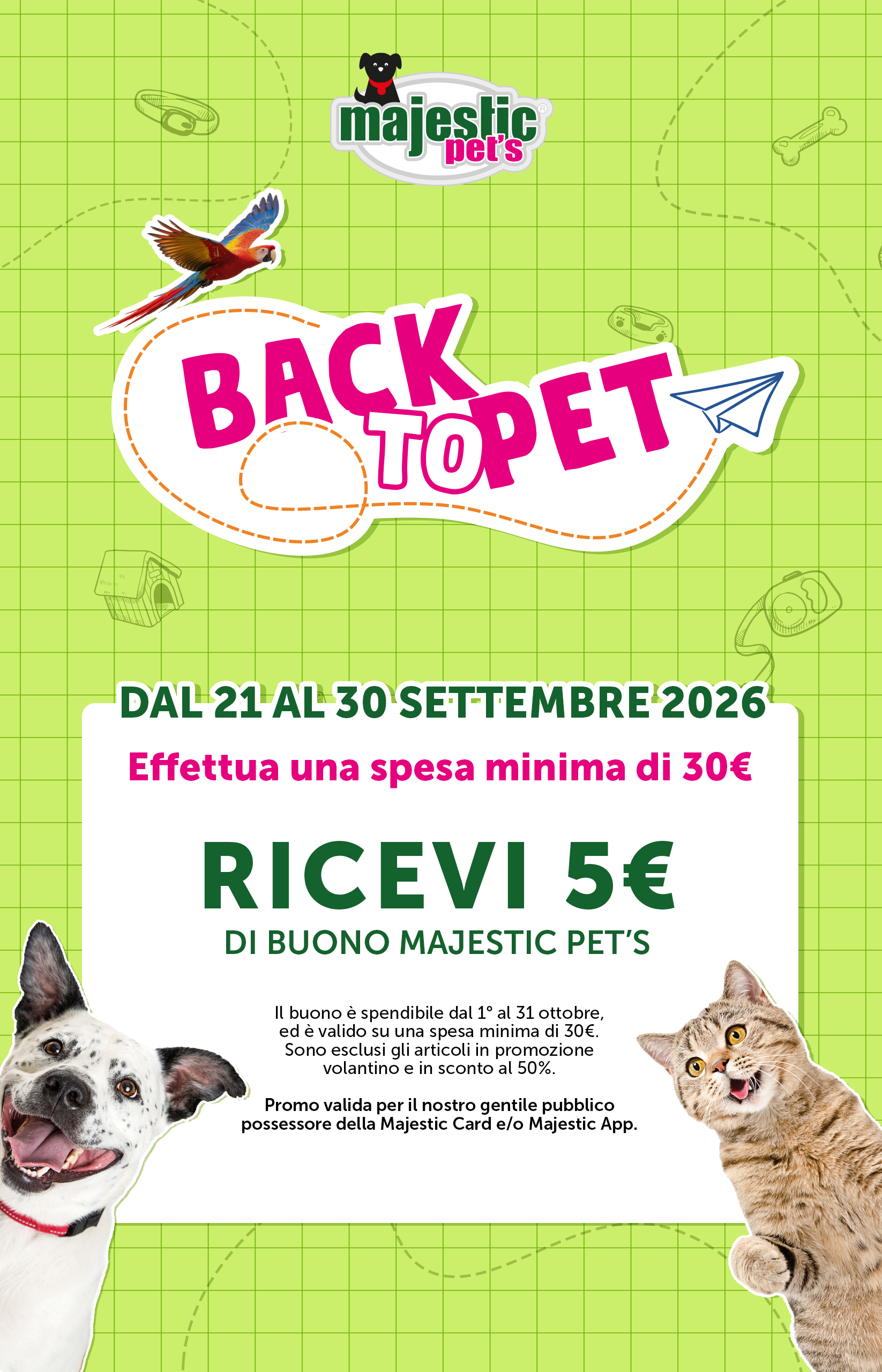 Promozione Majestic Pet's | Back to Pet