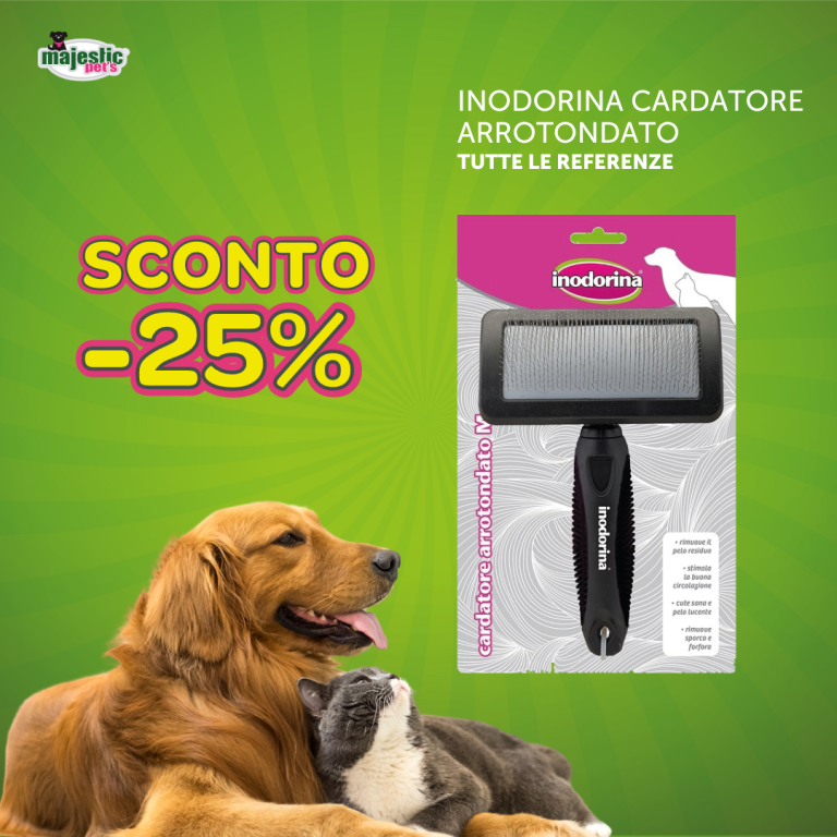 Cardatore arrotondato Inodorina cane e gatto